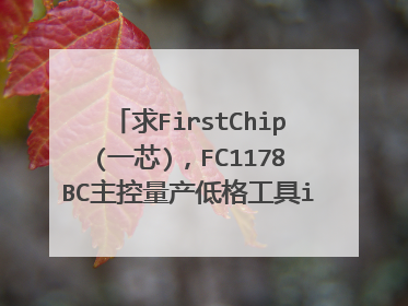 求FirstChip(一芯),FC1178BC主控量产低格工具iTe_MpTools_20170719量产工具,不胜感激