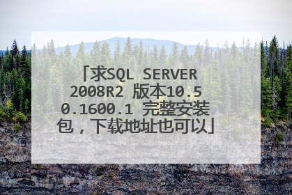 求SQL SERVER 2008R2 版本10.50.1600.1 完整安装包,下载地址也可以