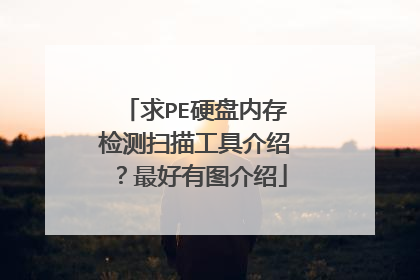求PE硬盘内存检测扫描工具介绍?最好有图介绍