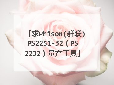 求Phison(群联)PS2251-32(PS2232)量产工具
