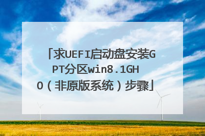 求UEFI启动盘安装GPT分区win8.1GHO(非原版系统)步骤