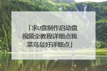 求U盘制作启动盘视频全教程详细点我菜鸟最好详细点