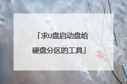 求U盘启动盘给硬盘分区的工具