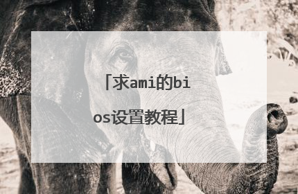 求ami的bios设置教程