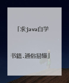 求java自学书籍.通俗易懂