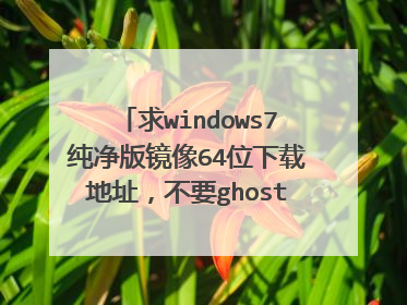 求windows7纯净版镜像64位下载地址,不要ghost和pe的 求地址 找了好久没找到