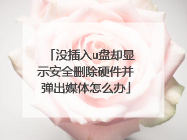 没插入u盘却显示安全删除硬件并弹出媒体怎么办