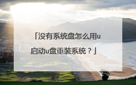 没有系统盘怎么用u启动u盘重装系统?