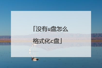 没有u盘怎么格式化c盘