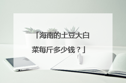 海南的土豆大白菜每斤多少钱?