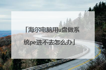 海尔电脑用u盘做系统pe进不去怎么办
