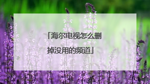 海尔电视怎么删掉没用的频道