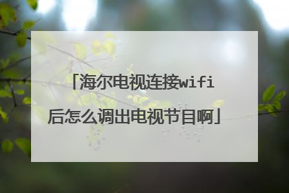 海尔电视连接wifi后怎么调出电视节目啊