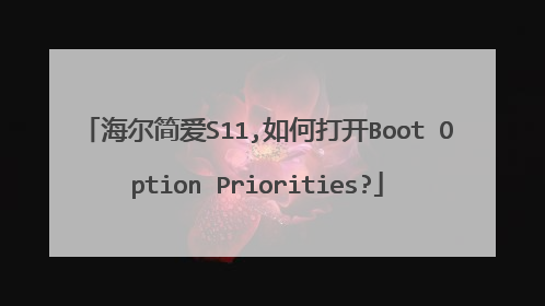 海尔简爱S11,如何打开Boot Option Priorities?