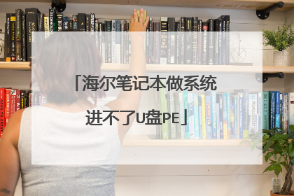 海尔笔记本做系统进不了U盘PE