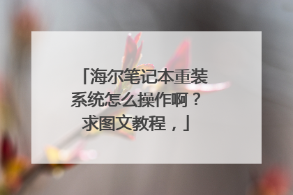 海尔笔记本重装系统怎么操作啊?求图文教程,