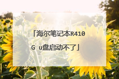 海尔笔记本R410G u盘启动不了