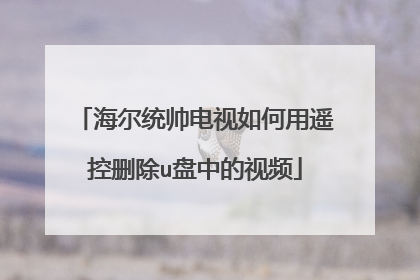 海尔统帅电视如何用遥控删除u盘中的视频