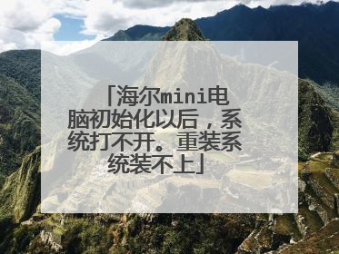 海尔mini电脑初始化以后,系统打不开。重装系统装不上