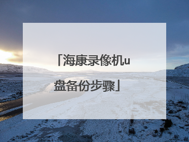 海康录像机u盘备份步骤