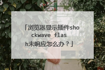 浏览器显示插件shockwave flash未响应怎么办?