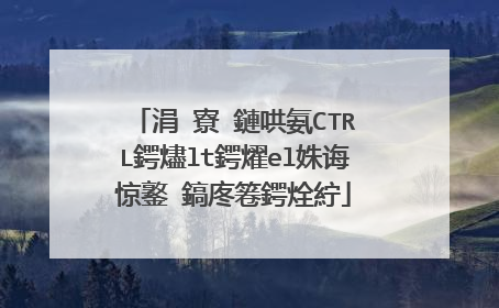 涓�寮�鏈哄氨CTRL鍔燼lt鍔燿el姝诲惊鐜�鎬庝箞鍔烇紵