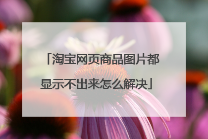 淘宝网页商品图片都显示不出来怎么解决