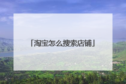 淘宝怎么搜索店铺