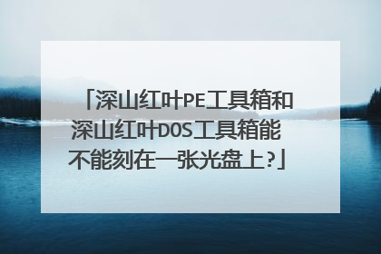 深山红叶PE工具箱和深山红叶DOS工具箱能不能刻在一张光盘上?