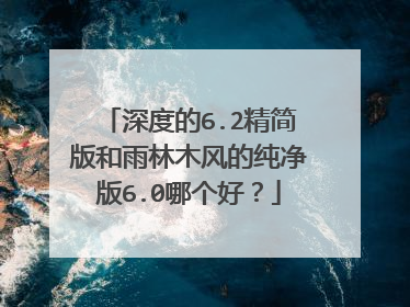 深度的6.2精简版和雨林木风的纯净版6.0哪个好?