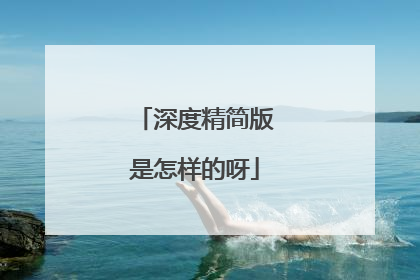 深度精简版是怎样的呀