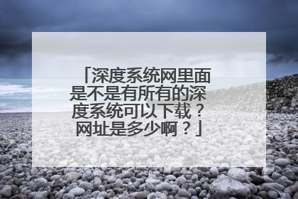 深度系统网里面是不是有所有的深度系统可以下载?网址是多少啊?