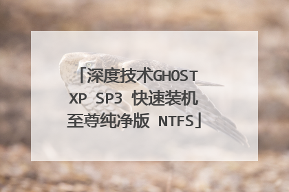深度技术GHOST XP SP3 快速装机至尊纯净版 NTFS