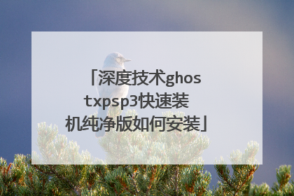 深度技术ghostxpsp3快速装机纯净版如何安装