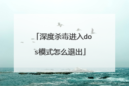 深度杀毒进入dos模式怎么退出
