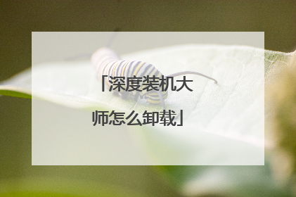 深度装机大师怎么卸载
