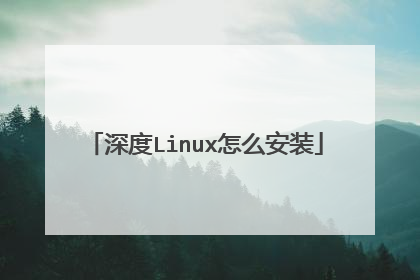 深度Linux怎么安装