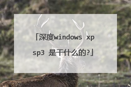 深度windows xp sp3 是干什么的?