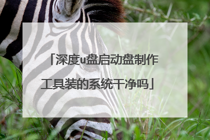 深度u盘启动盘制作工具装的系统干净吗