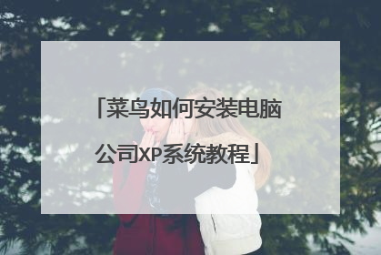 菜鸟如何安装电脑公司XP系统教程
