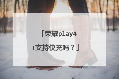 荣耀play4T支持快充吗？