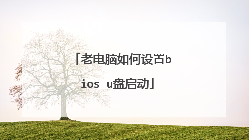 老电脑如何设置bios u盘启动