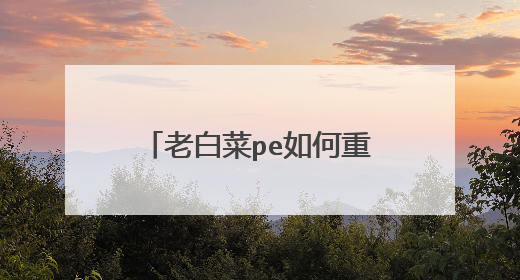 老白菜pe如何重装win7系统？