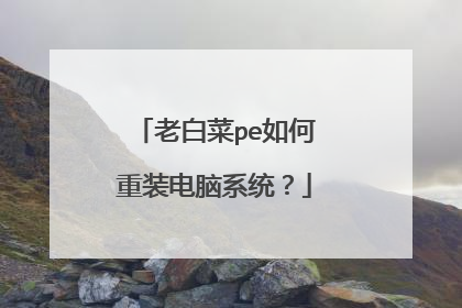 老白菜pe如何重装电脑系统?