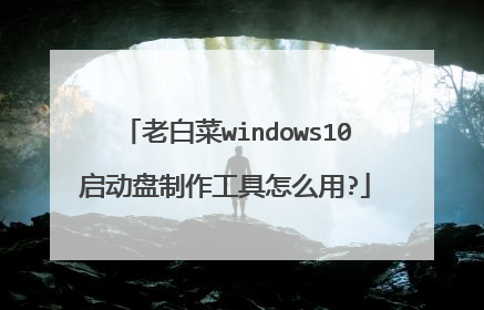 老白菜windows10启动盘制作工具怎么用?