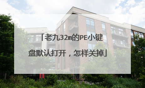 老九32m的PE小键盘默认打开，怎样关掉