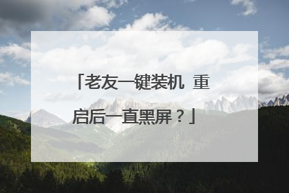 老友一键装机 重启后一直黑屏?