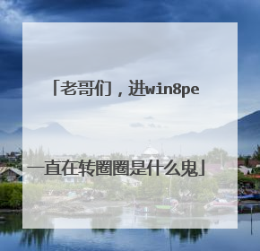 老哥们，进win8pe一直在转圈圈是什么鬼