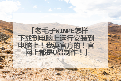 老毛子WINPE怎样下载到电脑上运行安装到电脑上!我要官方的!官网上都是U盘制作!