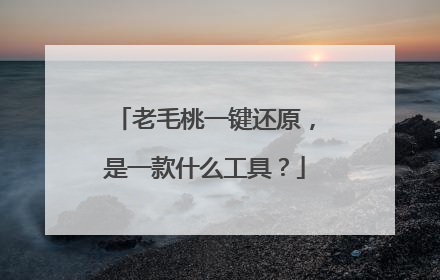 老毛桃一键还原,是一款什么工具?
